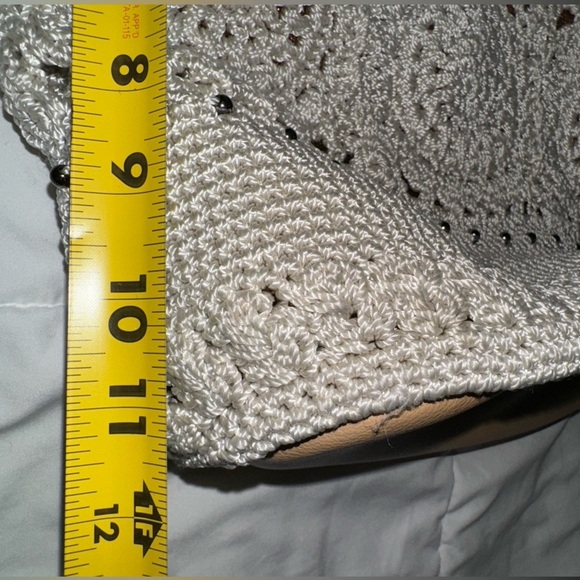 The Sak Sequoia Crochet Cream Rose Gold Hobo Elegant Shoulder Bag Bohemian Boho - Picture 13 of 16